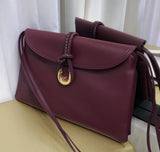 Silky Lambskin Leather Braided Rope Buckle Shoulder & Crossbody Bag | Elegant Handle Party Bag for Women