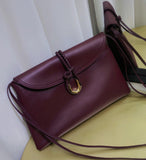 Silky Lambskin Leather Braided Rope Buckle Shoulder & Crossbody Bag | Elegant Handle Party Bag for Women