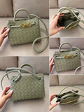 Small Lambskin Leather Knotted Intrecciato Shoulder Bag | Woven Handbag With Metal Buckle, Daily Fashion Designer Bag, Woven Shoulder Purse