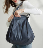 Soft Cowhide Leather Oversized Tote Bag, Premium Leather Slouchy Shoulder Bag for Women, Large Handbag for Fall, Every Day Shopper Bag