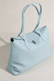 Soft Cowhide Leather Tote Bag | Minimalist Pebbled Shoulder Handbag with Turn-Lock Closure | Large Everyday Work Bag for Women