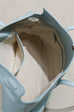 Soft Cowhide Leather Tote Bag | Minimalist Pebbled Shoulder Handbag with Turn-Lock Closure | Large Everyday Work Bag for Women