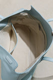 Soft Cowhide Leather Tote Bag | Minimalist Pebbled Shoulder Handbag with Turn-Lock Closure | Large Everyday Work Bag for Women