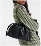 Soft Lambskin Leather Drawstring Cloud Bag | Chain & Knot Shoulder, Crossbody & Handbag for Women