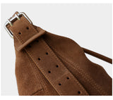 Suede Cowhide Leather Hobo Bag | Women's Slouchy Shoulder & Crossbody Tote