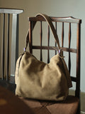 Suede Cowhide Leather Hobo Bag | Women's Slouchy Shoulder & Crossbody Tote