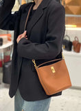 Suede Bag, Smooth & Pebbled Leather Bucket Bag | Crossbody & Top Handle Tote