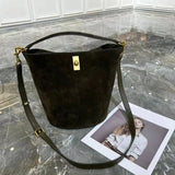 Suede Bag, Smooth & Pebbled Leather Bucket Bag | Crossbody & Top Handle Tote