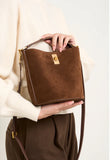 Suede Bag, Smooth & Pebbled Leather Bucket Bag | Crossbody & Top Handle Tote