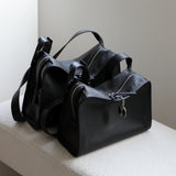 Textured Full Grain Cowhide Leather Boston Bag | Women's Shoulder & Crossbody Bag