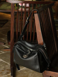 Textured Full Grain Cowhide Leather Boston Bag | Women's Shoulder & Crossbody Bag