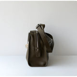 Textured Full Grain Cowhide Leather Boston Bag | Women's Shoulder & Crossbody Bag