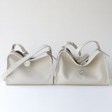 Textured Full Grain Cowhide Leather Boston Bag | Women's Shoulder & Crossbody Bag