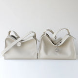 Textured Full Grain Cowhide Leather Boston Bag | Women's Shoulder & Crossbody Bag