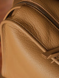Textured Full Grain Cowhide Leather Boston Bag | Women's Shoulder & Crossbody Bag