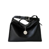 Textured Full Grain Cowhide Leather Boston Bag | Women's Shoulder & Crossbody Bag