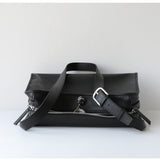 Textured Full Grain Cowhide Leather Boston Bag | Women's Shoulder & Crossbody Bag