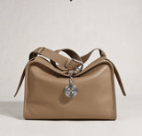 Textured Full Grain Cowhide Leather Boston Bag | Women's Shoulder & Crossbody Bag
