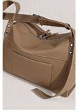 Textured Full Grain Cowhide Leather Boston Bag | Women's Shoulder & Crossbody Bag