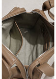 Textured Full Grain Cowhide Leather Boston Bag | Women's Shoulder & Crossbody Bag