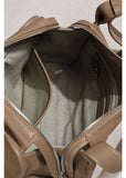 Textured Full Grain Cowhide Leather Boston Bag | Women's Shoulder & Crossbody Bag