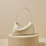 Togo Leather French Underarm Bag | Minimalist Chic Leather Small Shoulder Bag for Women