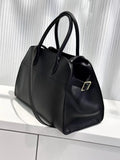 Versatile Genuine Leather Tote Bag - Women's Boston Shoulder Bag for Everyday Commute, Luxury Designer Bag