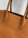 Versatile Genuine Leather Tote Bag - Women's Boston Shoulder Bag for Everyday Commute, Luxury Designer Bag