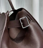 Versatile Genuine Leather Tote Bag - Women's Boston Shoulder Bag for Everyday Commute, Luxury Designer Bag