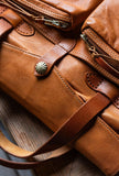 Vintage Italian Leather Men's Business Briefcase | Handcrafted Full Grain Leather Heavy-Duty Crossbody 13-inches Laptop Bag, Travelling Bag, Weekend Bag Alexel Crafts Wholesale