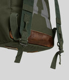 Vintage Distressed Canvas & Leather Backpack | Unisex Outdoor Commuter Rucksack