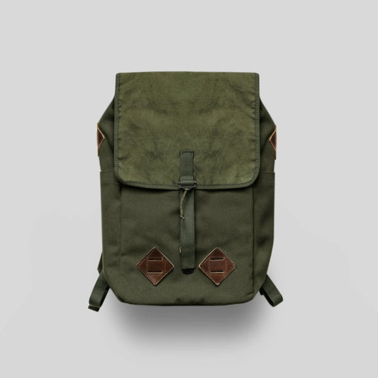Vintage Distressed Canvas & Leather Backpack | Unisex Outdoor Commuter Rucksack