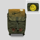 Vintage Distressed Canvas & Leather Backpack | Unisex Outdoor Commuter Rucksack