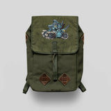 Vintage Distressed Canvas & Leather Backpack | Unisex Outdoor Commuter Rucksack