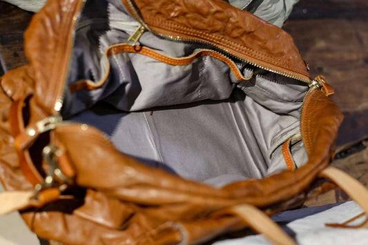 Vintage Full Grain Leather Duffle Bag | Women's Leather Weekend Bag | Men's Travel Bag, Carry-On Bag, Leather Luggage, Leather Gym Bag - Image 9