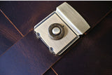 Vintage Leather Journal with Combination Lock | Handmade Full Grain Leather Diary Notebook