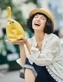 Vintage Leather Knot-Handle Bucket Bag | Handmade Soft Cowhide Mini Handbag