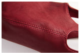 Vintage Leather Knot-Handle Bucket Bag | Handmade Soft Cowhide Mini Handbag