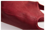 Vintage Leather Knot-Handle Bucket Bag | Handmade Soft Cowhide Mini Handbag