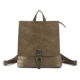 Vintage Vegan Leather Lightweight Backpack, Multi-Functional Commuter Laptop Bag for Women or Men, Large Convertible Shoulder & Handbag Style