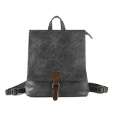 Vintage Vegan Leather Lightweight Backpack, Multi-Functional Commuter Laptop Bag for Women or Men, Large Convertible Shoulder & Handbag Style