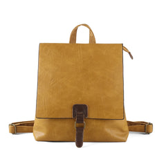 Vintage Vegan Leather Lightweight Backpack, Multi-Functional Commuter Laptop Bag for Women or Men, Large Convertible Shoulder & Handbag Style Vintage Vegan Leather Lightweight Backpack, Multi-Functional Commuter Laptop Bag for Women or Men, Large Convertible Shoulder & Handbag Style