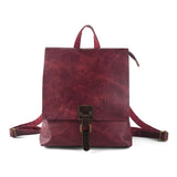 Vintage Vegan Leather Lightweight Backpack, Multi-Functional Commuter Laptop Bag for Women or Men, Large Convertible Shoulder & Handbag Style