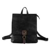 Vintage Vegan Leather Lightweight Backpack, Multi-Functional Commuter Laptop Bag for Women or Men, Large Convertible Shoulder & Handbag Style