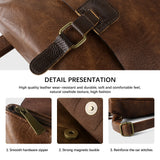 Vintage Vegan Leather Lightweight Backpack, Multi-Functional Commuter Laptop Bag for Women or Men, Large Convertible Shoulder & Handbag Style