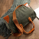Waxed Canvas Leather Travel Duffle Bag | Men's Vintage Weekender & Overnight Bag
