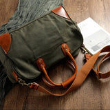 Waxed Canvas Leather Travel Duffle Bag | Men's Vintage Weekender & Overnight Bag