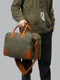 Waxed Canvas Leather Travel Duffle Bag | Men's Vintage Weekender & Overnight Bag
