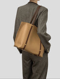 Women’s Large Soft Genuine Leather Tote Bag – Fall/Winter Commuter Shoulder Bag, Laptop Handbag, Work Purse