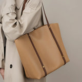 Women’s Large Soft Genuine Leather Tote Bag – Fall/Winter Commuter Shoulder Bag, Laptop Handbag, Work Purse